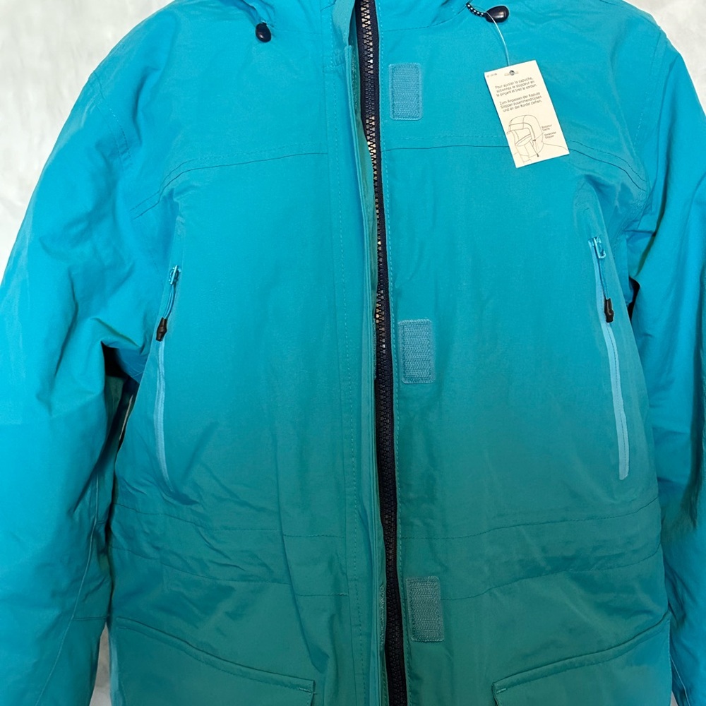 Lands' End Navy and Aqua Jacket - Picture 8 of 10
